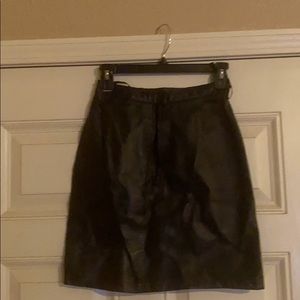 Black leather mini skirt size 6